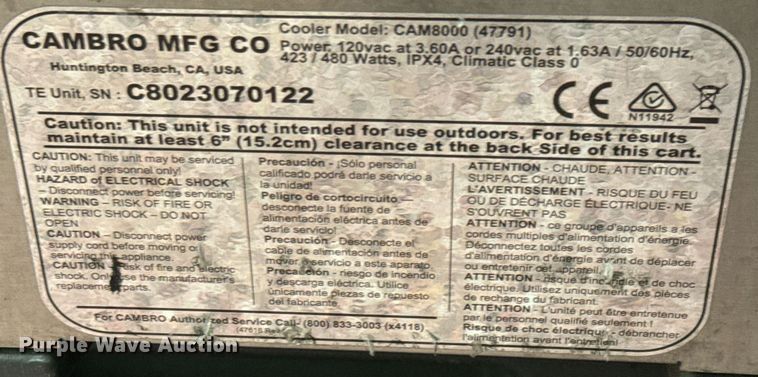 image for item MV9273 Restaurant equipment 