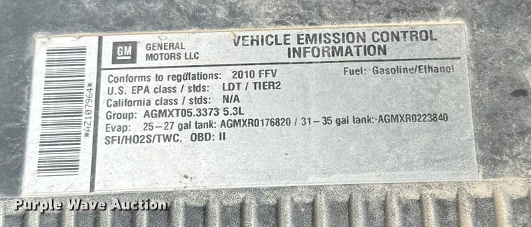 image for item NQ9758 2010 Chevrolet  Silverado 1500 Ext. Cab pickup truck