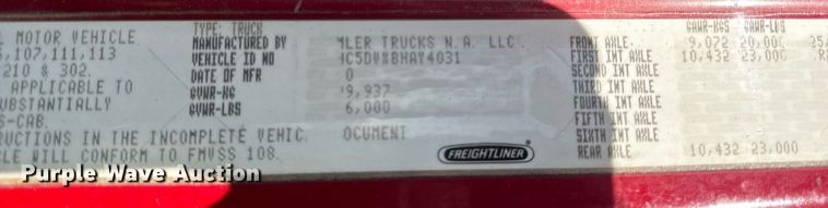 image for item DT2047 2011 Freightliner  Business Class M2  feed delivery truck 