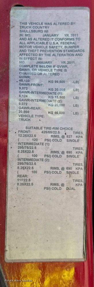 image for item DT2047 2011 Freightliner  Business Class M2  feed delivery truck 