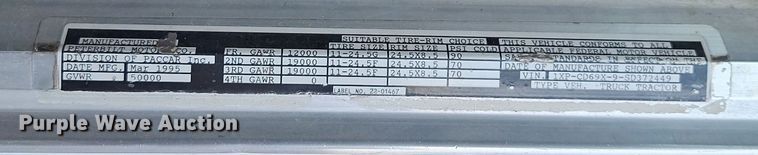 image for item EQ2308 1995 Peterbilt 377 feed delivery truck