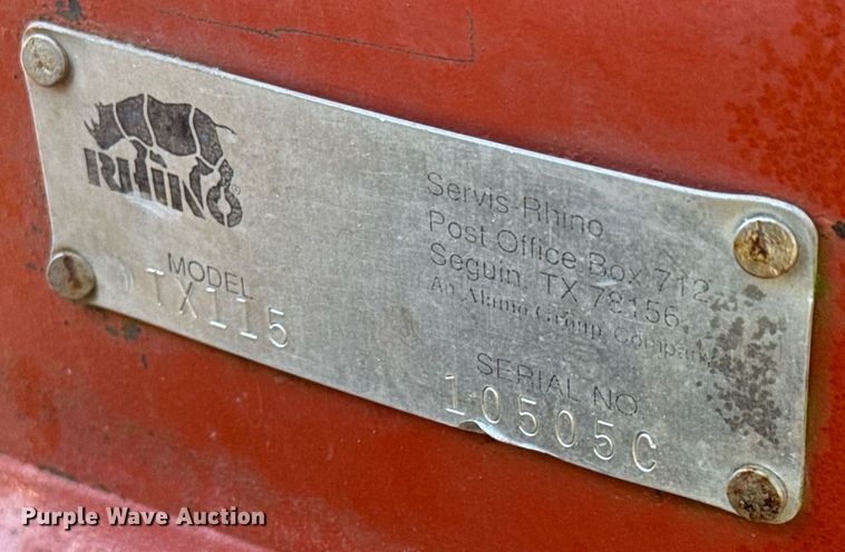 image for item MV9220 Rhino TX115 batwing finish mower