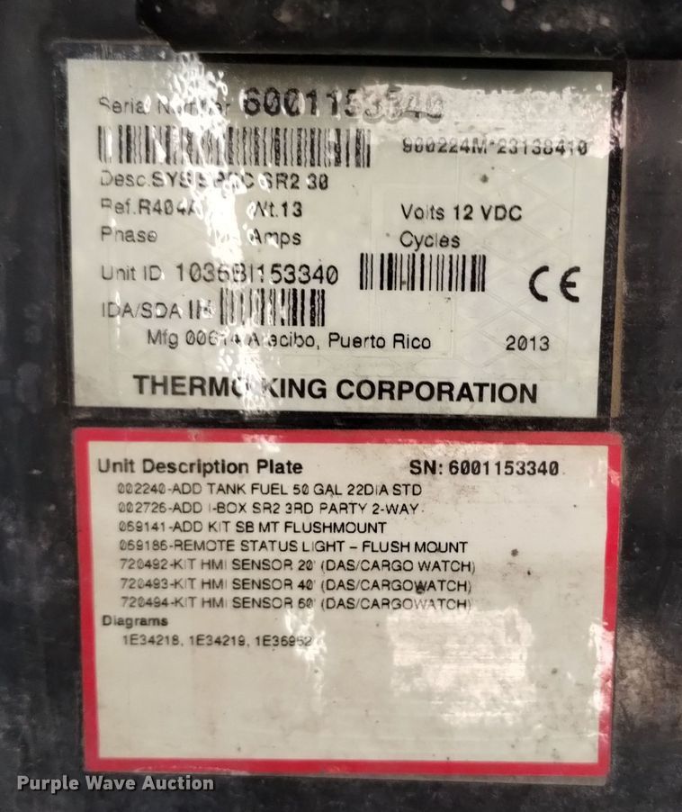 image for item DQ6170 2014 Great Dane ESS-1119-12053 refrigerated van trailer