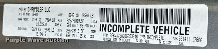 image for item DX1366 2008 Sterling Bullet 5500 box truck