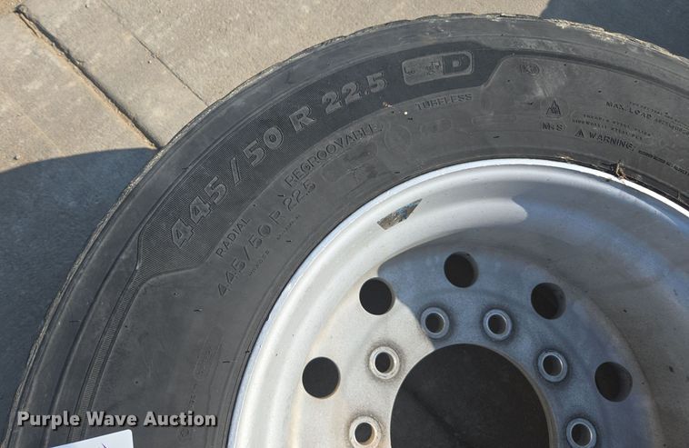 image for item EE7811 (4) Michelin 445/50R22.5 tires and wheels
