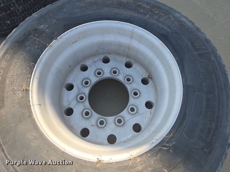 image for item EE7811 (4) Michelin 445/50R22.5 tires and wheels