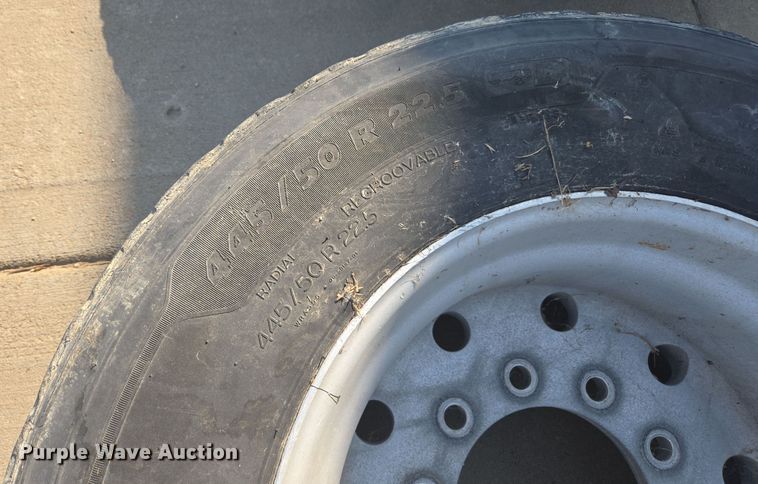 image for item EE7811 (4) Michelin 445/50R22.5 tires and wheels