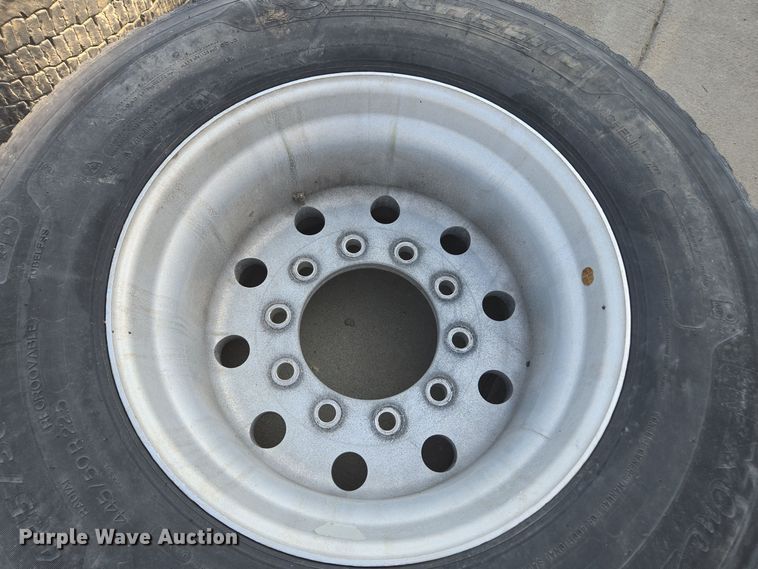 image for item EE7811 (4) Michelin 445/50R22.5 tires and wheels