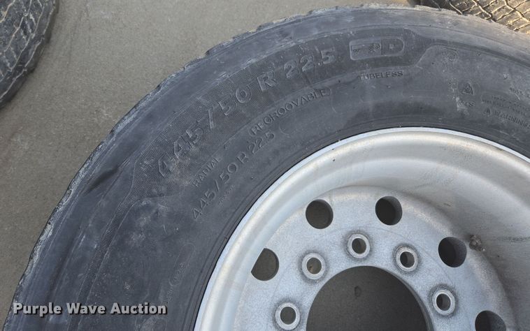 image for item EE7811 (4) Michelin 445/50R22.5 tires and wheels