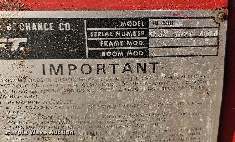 image for item EI8420 1994 GMC Top Kick C6500 crane truck