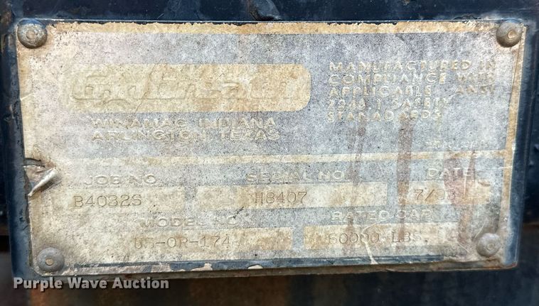 image for item EJ4881 1993 Mack RD690S rollback truck