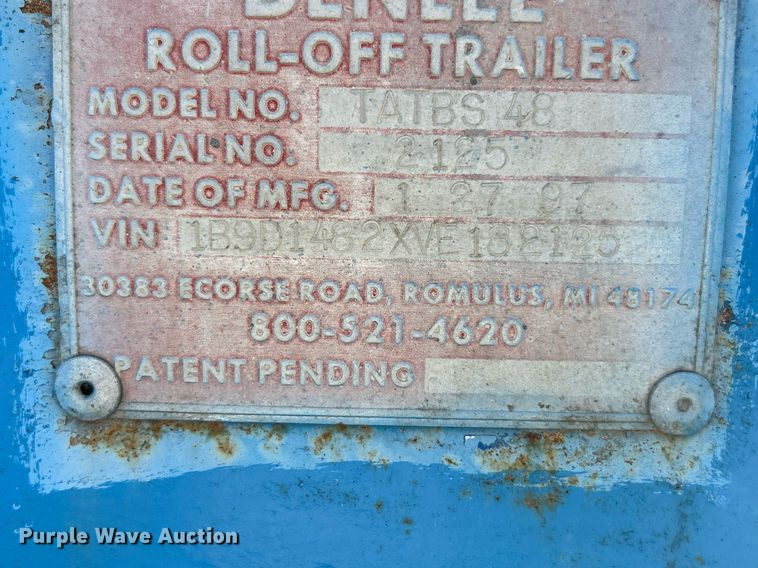 image for item EK3535 1997 Benlee TATBS48 container trailer