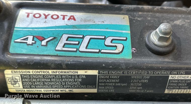 image for item DD3328 2009 Toyota 8FGCU18 forklift