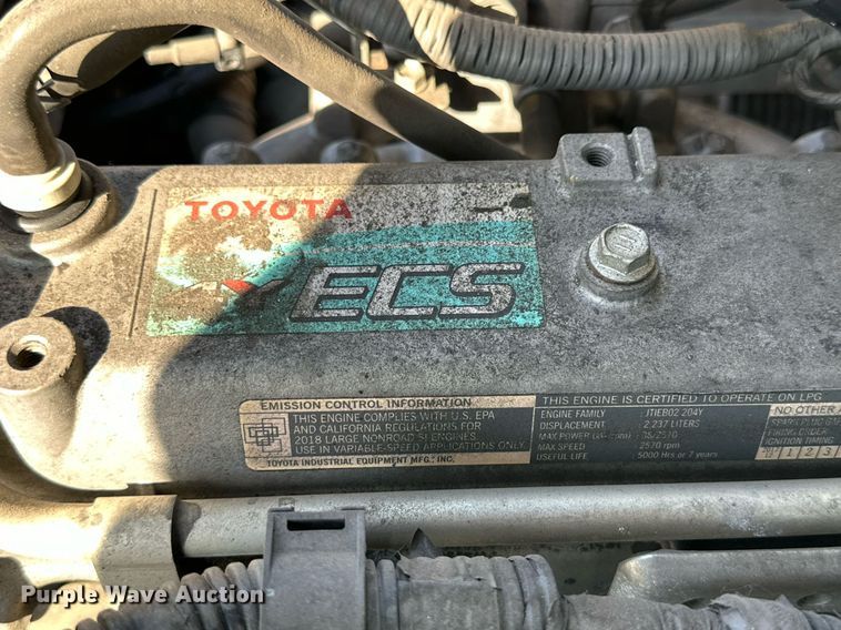 image for item DD3332 2018 Toyota 8FGCU25 forklift