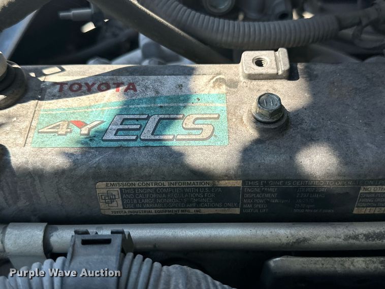 image for item DD3341 2018 Toyota 8FGCU25 forklift