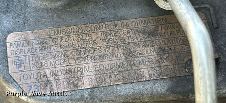 image for item DD3348 2016 Toyota 8FDU20 forklift