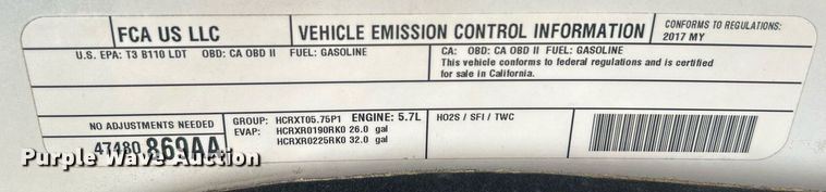 image for item DO7578 2017 Dodge  Ram 1500 Quad Cab pickup truck