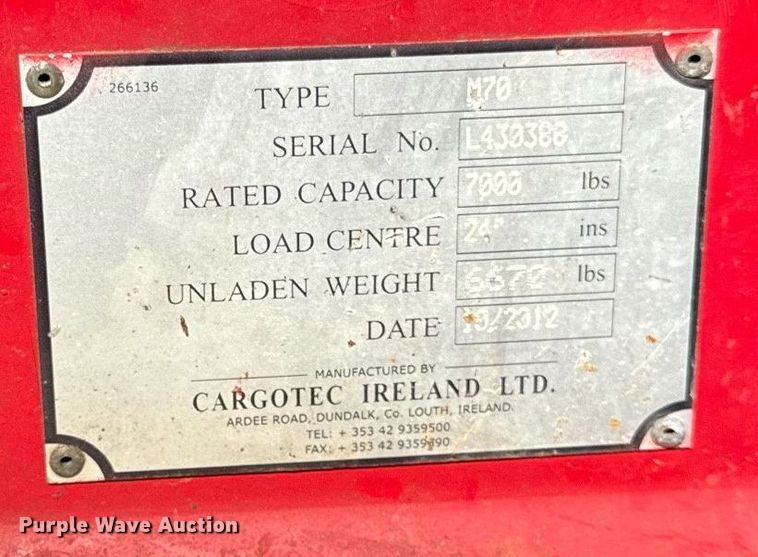 image for item DT2068 2012 Moffett  M70 forklift