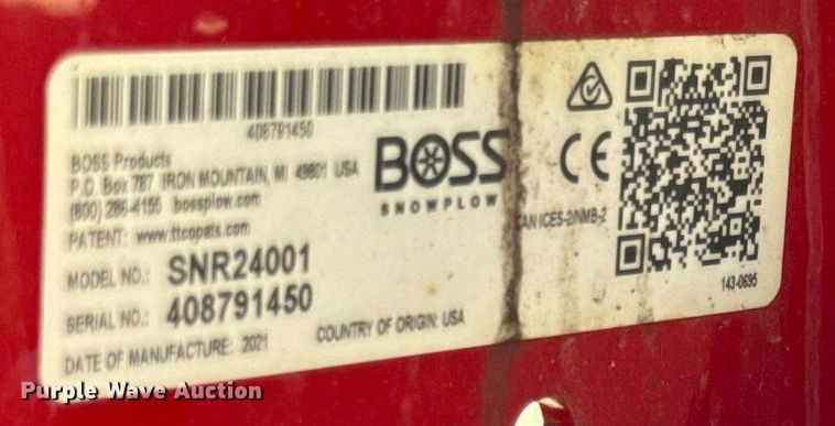 image for item DT2072 Boss  Snowrator  snow pusher