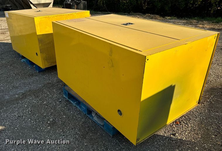 image for item DT2090 Uline H-221-9M-Y (2) flammable liquid storage cabinets 