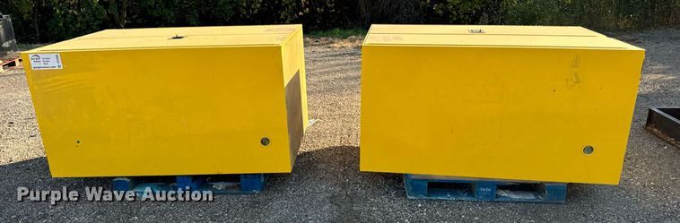 image for item DT2090 Uline H-221-9M-Y (2) flammable liquid storage cabinets 