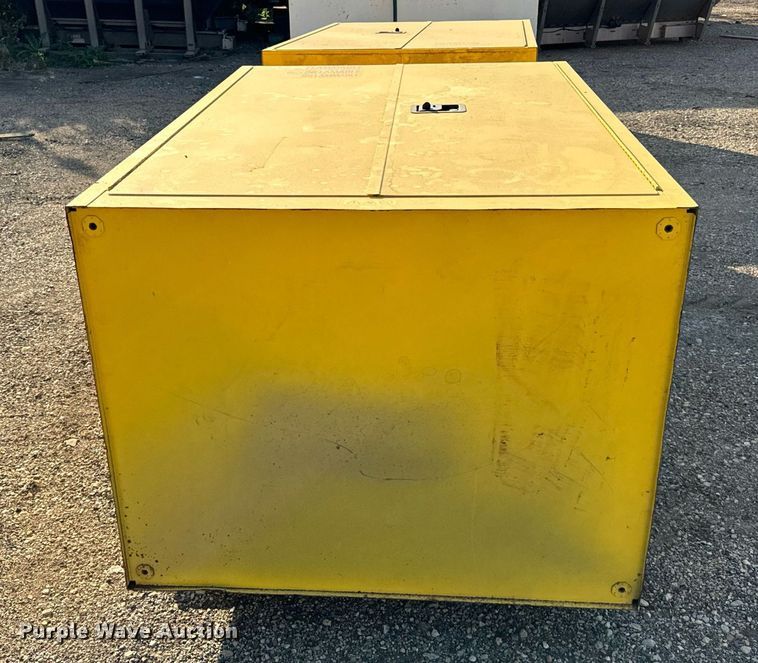 image for item DT2090 Uline H-221-9M-Y (2) flammable liquid storage cabinets 