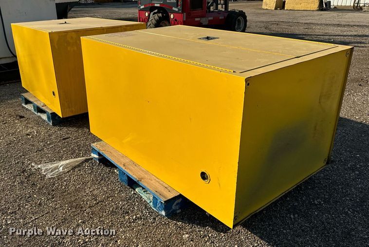 image for item DT2090 Uline H-221-9M-Y (2) flammable liquid storage cabinets 