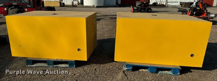 image for item DT2090 Uline H-221-9M-Y (2) flammable liquid storage cabinets 