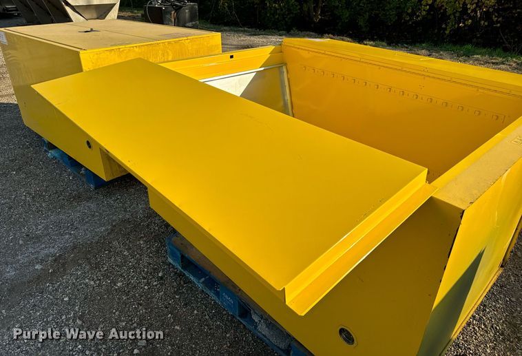 image for item DT2090 Uline H-221-9M-Y (2) flammable liquid storage cabinets 