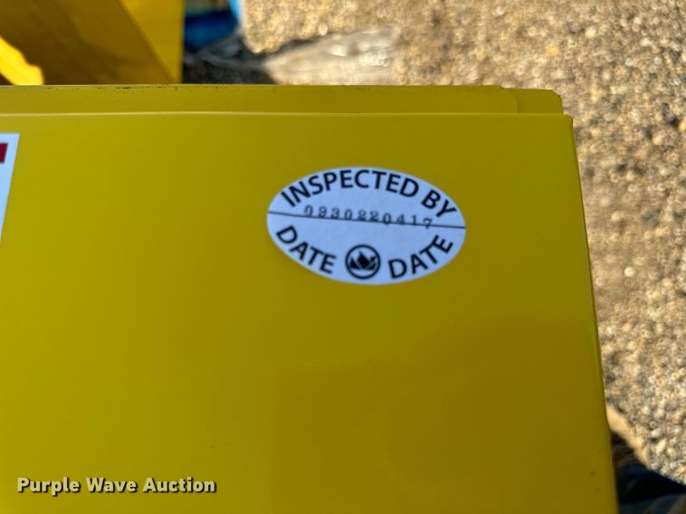 image for item DT2090 Uline H-221-9M-Y (2) flammable liquid storage cabinets 