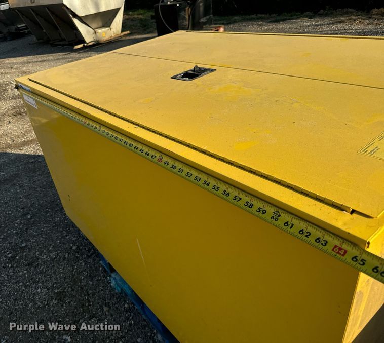 image for item DT2090 Uline H-221-9M-Y (2) flammable liquid storage cabinets 