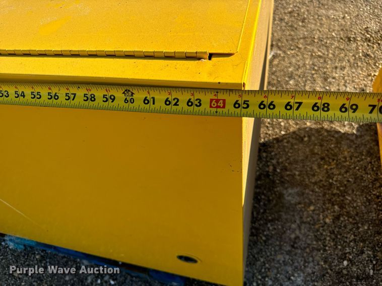 image for item DT2090 Uline H-221-9M-Y (2) flammable liquid storage cabinets 