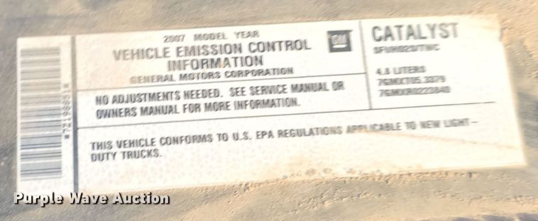 image for item DW3847 2007 Chevrolet Silverado 1500 pickup truck