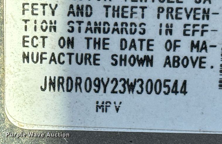 image for item DX1449 2003 Infiniti QX4 SUV