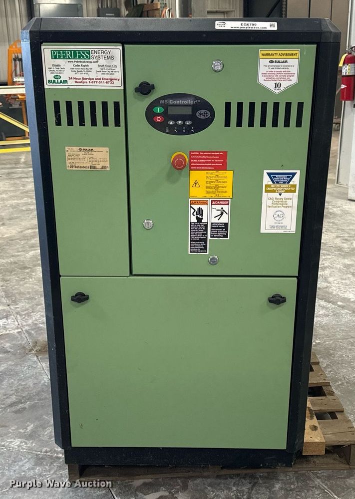 image for item EG6799 2016 Sullair 1809E AC air compressor