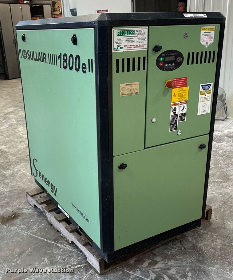 image for item EG6799 2016 Sullair 1809E AC air compressor