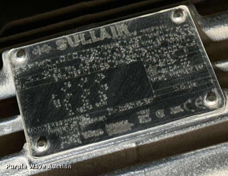 image for item EG6799 2016 Sullair 1809E AC air compressor