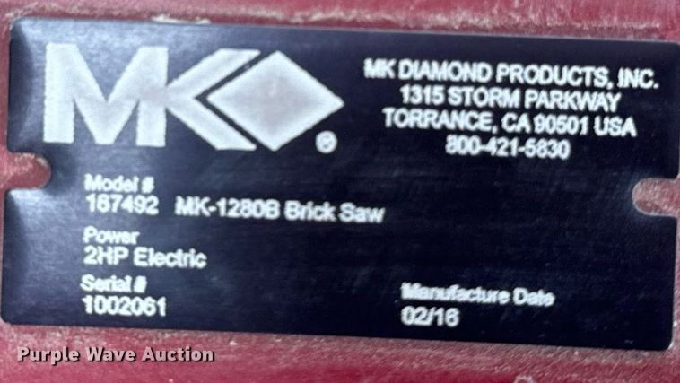 image for item EG6801 2016 MK diamond products 167492 masonry saw