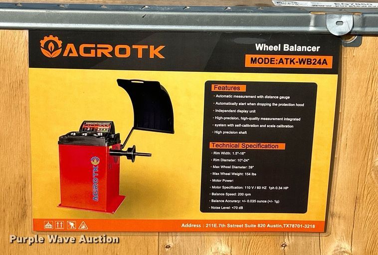 image for item EG7850 2024 Agrotk ATK-WB24A tire balancer