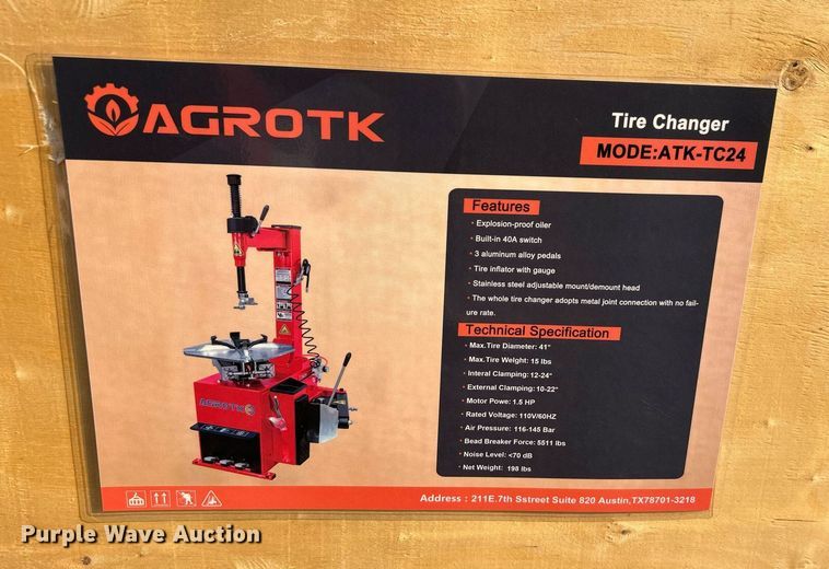 image for item EG7851 2024 Agrotk ATK-TC24 tire machine