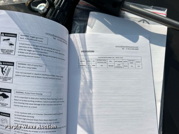 image for item EG7852 AGT Industrial  HPW4000 hot pressure washer