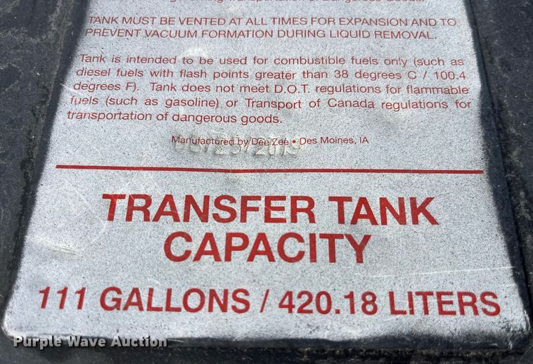 image for item EH2862 Dee Zee auxiliary fuel tank 