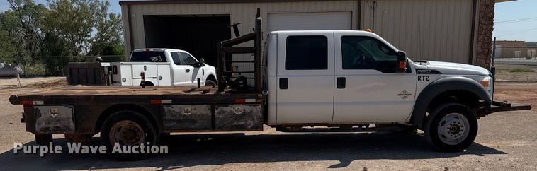 image for item EJ3106 2013 Ford F550 Crew Cab flatbed truck