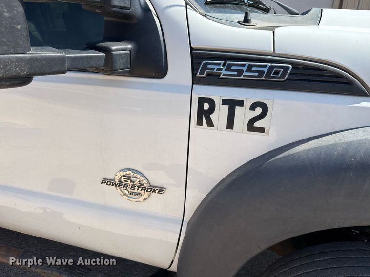 image for item EJ3106 2013 Ford F550 Crew Cab flatbed truck