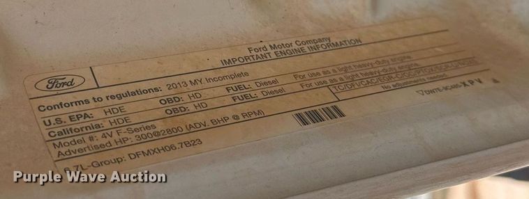 image for item EJ3106 2013 Ford F550 Crew Cab flatbed truck