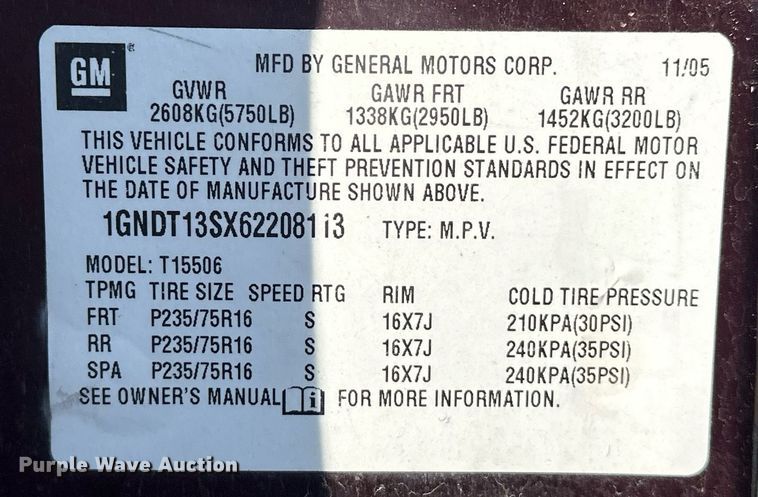 image for item EJ4885 2006 Chevrolet  Trailblazer  SUV