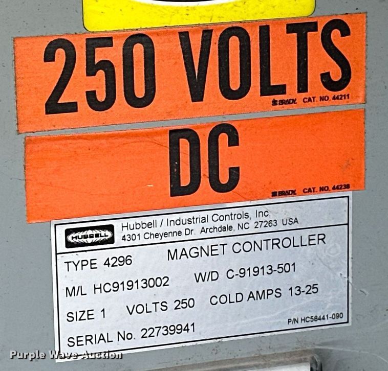 image for item EJ4916 Hubbell 4296 magnet controller 