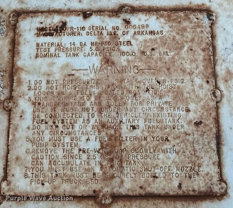 image for item EJ4918 (3) 100 gallon fuel tanks 