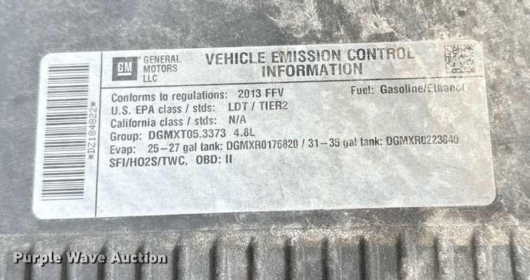 image for item EN2500 2013 Chevrolet  Silverado 1500 pickup truck