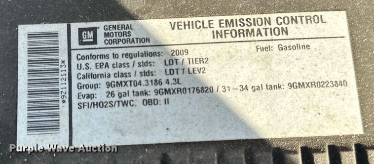 image for item EN2501 2009 Chevrolet  Silverado 1500 pickup truck